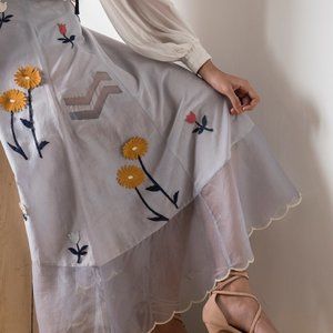 Embroidered A line Skirt